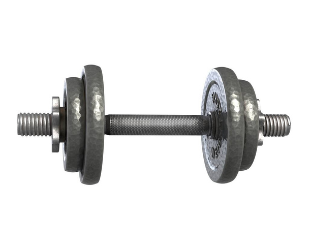 3D render of vintage dumbbell isolated on white - Photo, Image