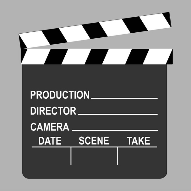 Clapperboard utilisé dans la réalisation de films avec texte, vecteur conceptuel
 - Vecteur, image