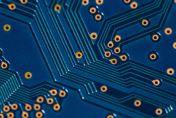Makro lähikuva tietokoneen elektroninen aluksella, osa ja liitin
  - Valokuva, kuva