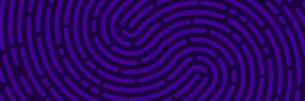 Fondo de huellas dactilares. Unicum huella dactilar patrón púrpura. Laberinto vectorial. Fondo de línea policial
 - Vector, Imagen