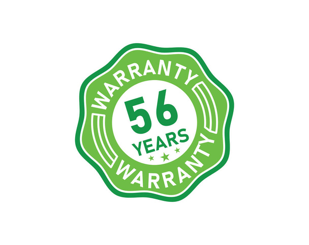 56 year warranty icon isolated on white background - Vector, Image