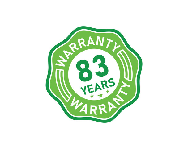 83 year warranty icon isolated on white background - Vector, Image