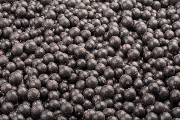 Frozen fresh black currant. Food background. Top view. - Фото, зображення