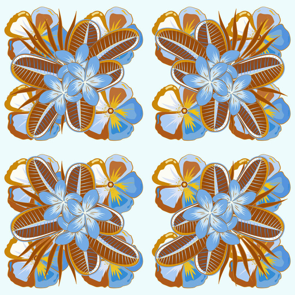 Kleur naadloze bloemen vector patroon  - Vector, afbeelding