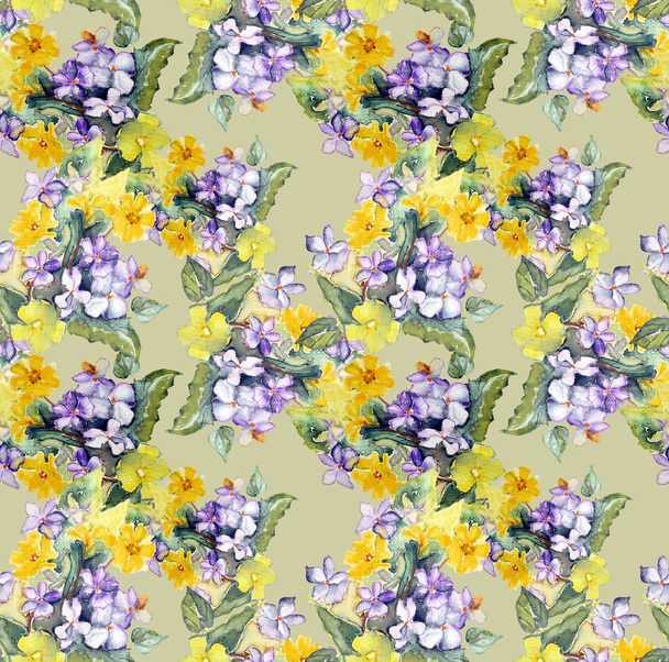 Flowers Seamless Pattern - Photo, Image