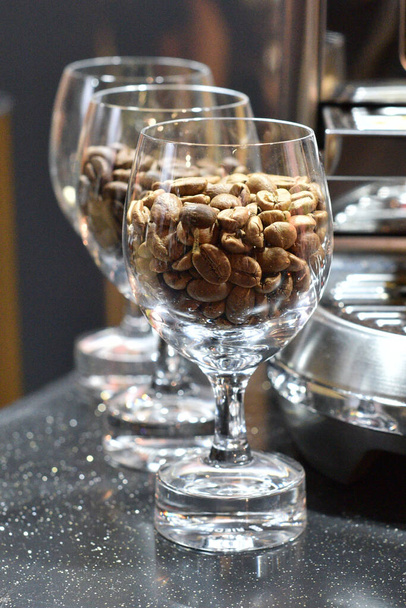 Glasses with coffee-beans - Photo, Image