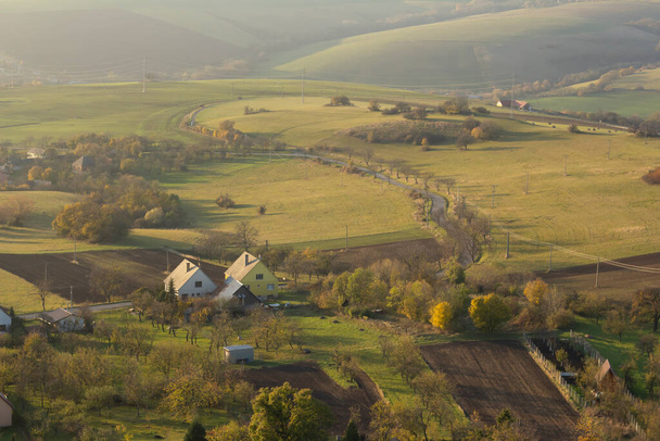 paysage rural été campagne vallonnée vue aérienne
 - Photo, image