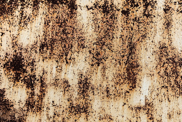 A rozsdás fém textúra a felületi fali acélon. Rozsdás fémlemez felülete. - Fotó, kép