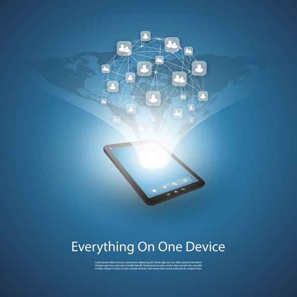 Everything On One Device - Design Concept - Vector, Image