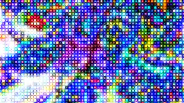 abstrakte Punkte Hintergrund Bunte metallische Textur Holographische Folie, wellige Tapete, flüssige Wellen, flüssige Metalloberfläche, esoterisches Aura-Spektrum, helle Farbtöne, trendiges Design.4k - Filmmaterial, Video