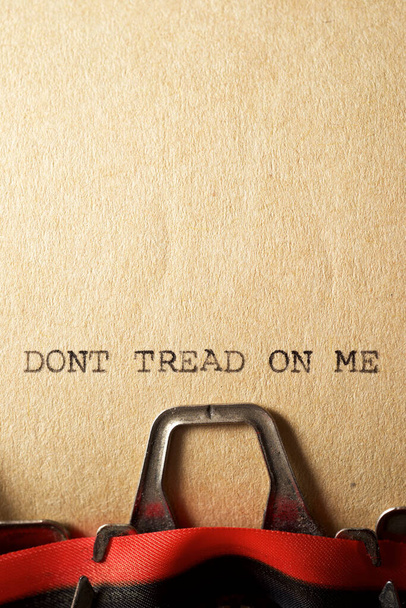 Dont tread on me text written on a paper. - Photo, Image