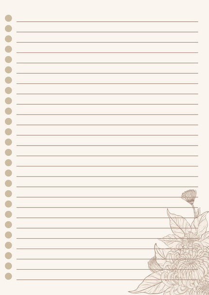 Vintage briefpapier van vector.Blanco werkblad oefenboek - Vector, afbeelding