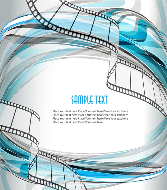 Curved photographic film. - Vector, Image