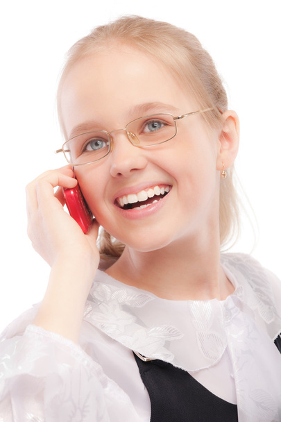 Young girl calls by phone - Fotoğraf, Görsel