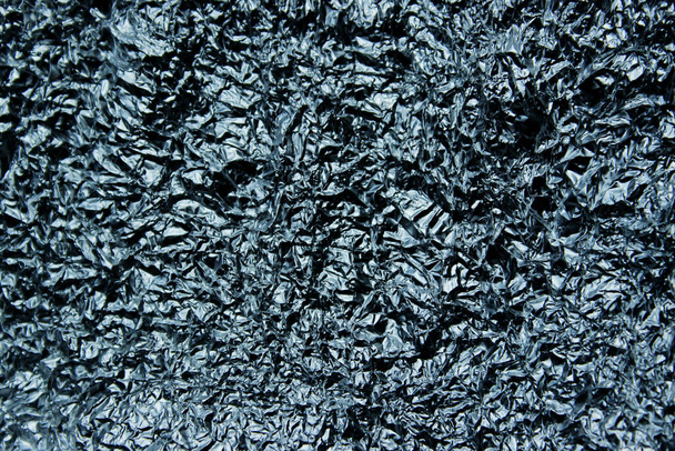 Imagem borrada de fundo textura folha de prata, vista horizontal, lugar para o texto. abstrato metal parede textura fundo
. - Foto, Imagem