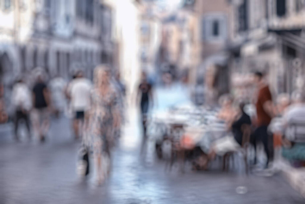 абстрактный пешеходный фон в Европе, туристическая концепция размытый фон
 - Фото, изображение