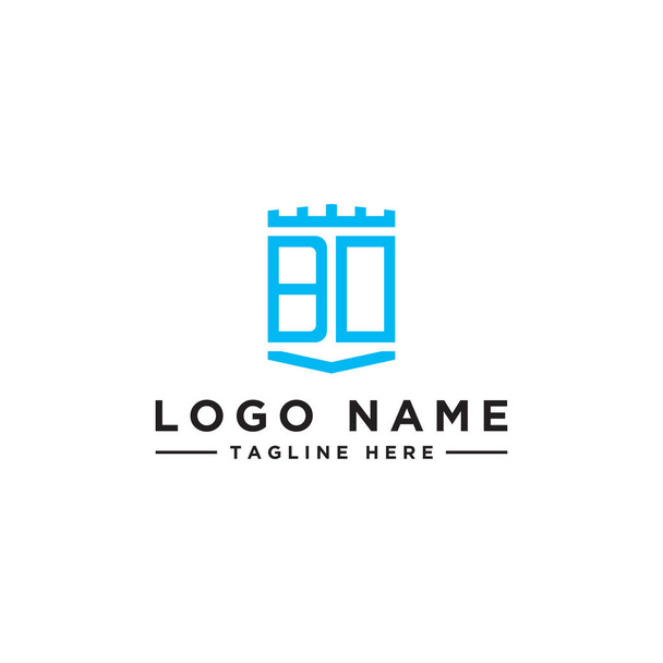 logo design inspiratie voor bedrijven uit de beginletters van het BO logo icoon. - Vector - Vector, afbeelding