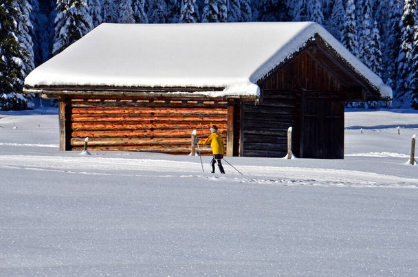 A área de esqui Postalm, na maior paisagem alpina da Áustria, caracteriza-se sobretudo pela variedade de oportunidades desportivas: para além de pistas familiares e para principiantes, existem 22 quilómetros de trilhas de cross-country
 - Foto, Imagem