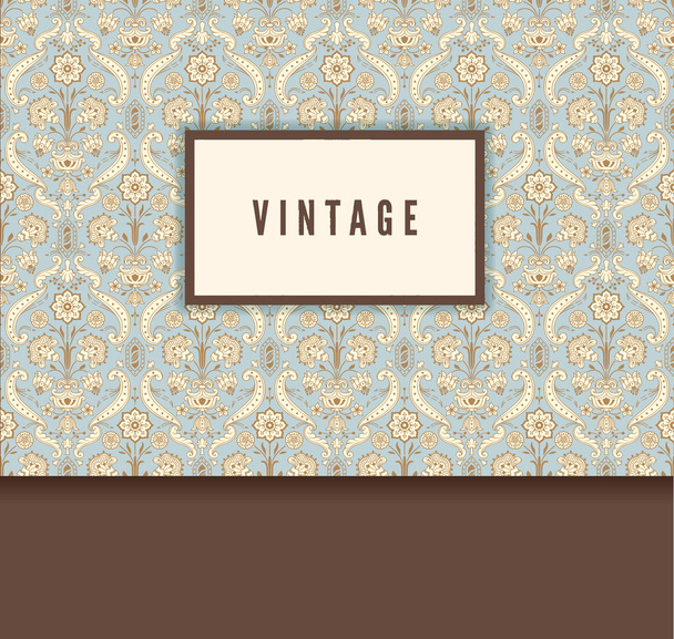 Vintage decorative card with stylized flowers. - Vector, Image