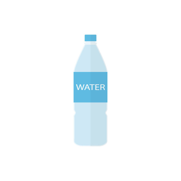 Bottle of water icon in flat style vector illustration isolated on white background. - Вектор,изображение