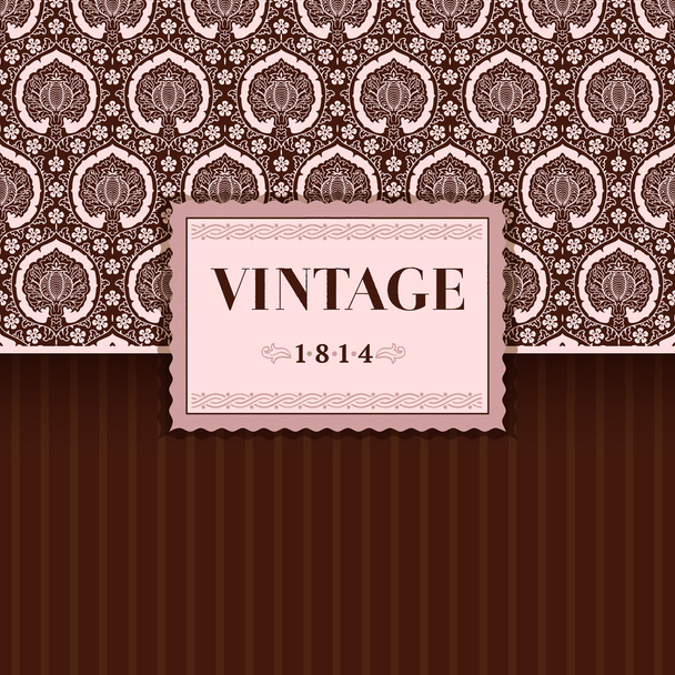 Elegant vintage card with stylized pomegranates - Vector, Imagen