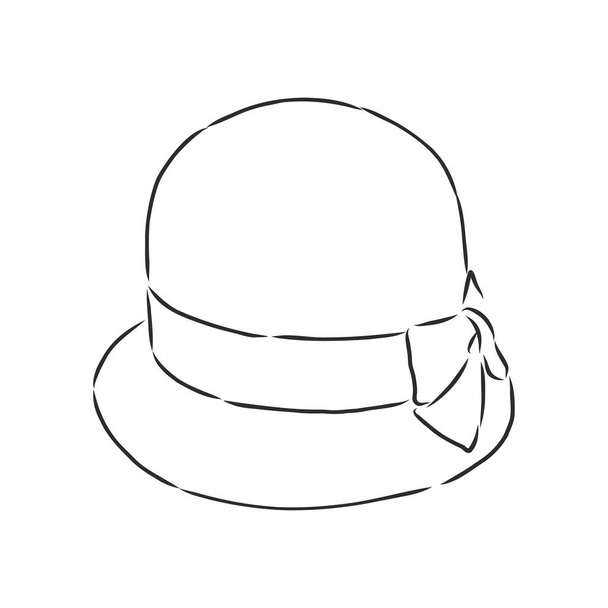 hoed vector illustratie schetsen template. hoed, vectorschets - Vector, afbeelding