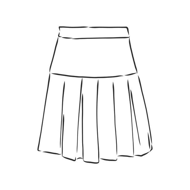 Vector illustration of skirts. Women's clothes - Vector, Image