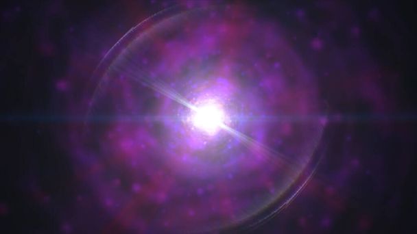 partículas espaciales futuristas en la ilustración brillante de la estructura de energía redonda - Foto, Imagen