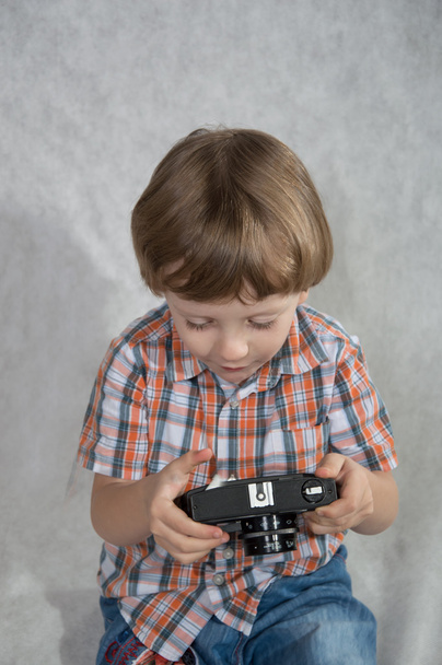 Boy with a camera - Photo, Image