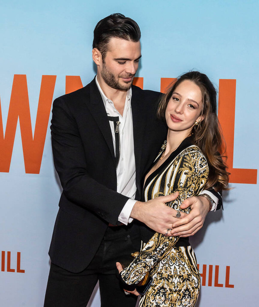 New York, NY - Feb 12, 2020: Giulio Berruti and Fran Kirchmair attend the premiere of "Downhill" at SVA Theater. - Photo, image