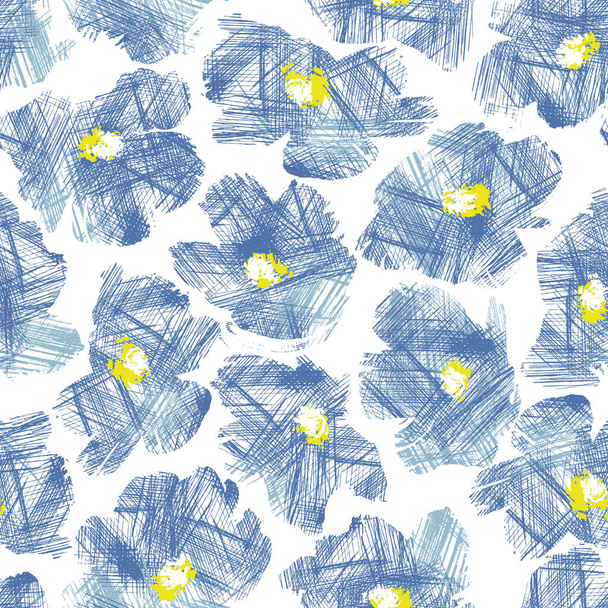 Bezešvý vzor materiálu abstraktní květiny, jsem navrhl květinu abstraktně, - Vektor, obrázek