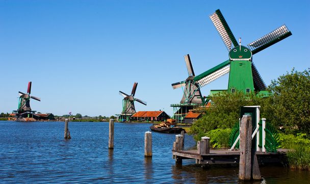 Mühlen in Holland - Foto, Bild