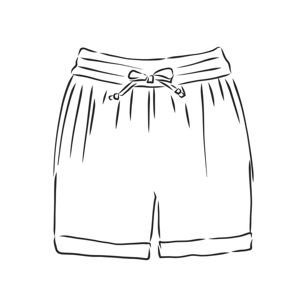 Vector illustration of shorts. Casual clothes - Вектор, зображення