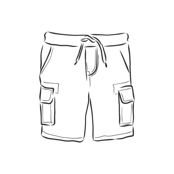 Vector illustration of shorts. Casual clothes - Vector, Image