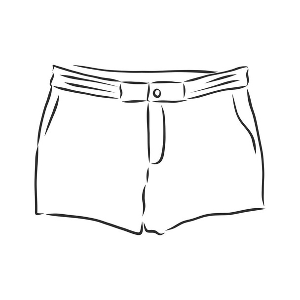 Vektor-Illustration von Shorts. Lässige Kleidung - Vektor, Bild