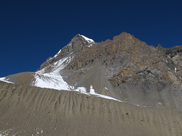 High mountain named Yakwakang and moraine - Photo, Image