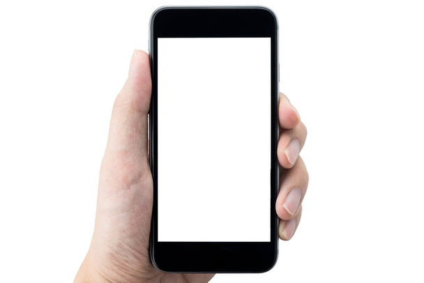 Smartfon z pustym ekranem makiety - Zdjęcie, obraz