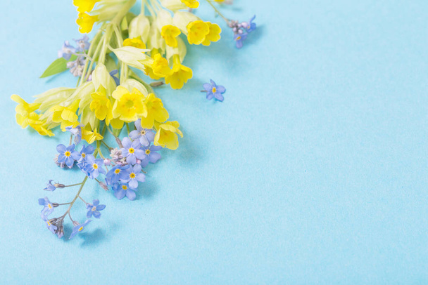 wild flowers on paper  background - Photo, image