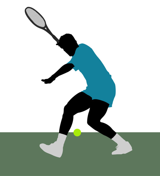 Giocatore di tennis - Vettoriali, immagini