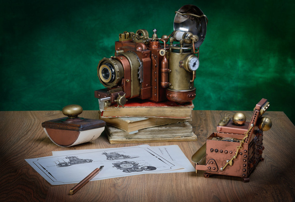 Camera steampunk - Photo, Image