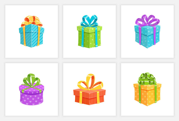 Caja de regalo de cumpleaños o colección regalo sorpresa
 - Vector, Imagen