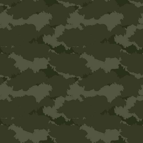 Grüne Camouflage abstrakte nahtlose Muster Hintergrund geeignet für Modetextilien, Grafiken - Vektor, Bild