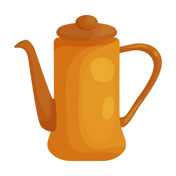 Teapot vector icon.Cartoon vector icon isolated on white background teapot. - Vector, Image