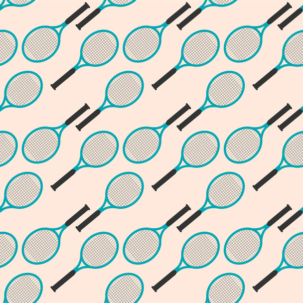 Tenis rakieta wzór, ilustracja, wektor na białym tle - Wektor, obraz