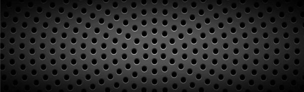 Fondo perforado negro con agujeros negros y brillo
 - Vector, imagen