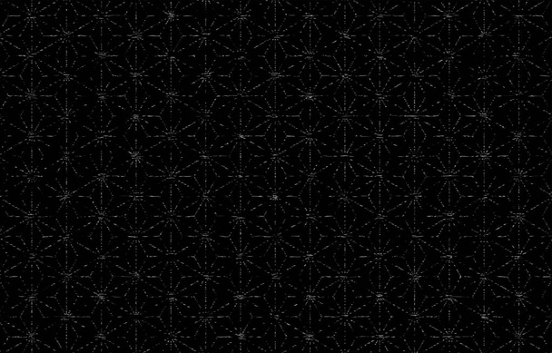 Japoński wzór z białym wzorem testamentu na czarnym tle: liść konopi - Wektor, obraz