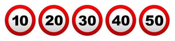 speed limit sign vector - Vector, Image