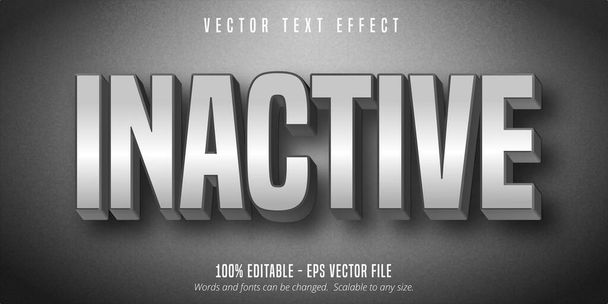 Inactive text, grey color editable text effect - Vector, Image
