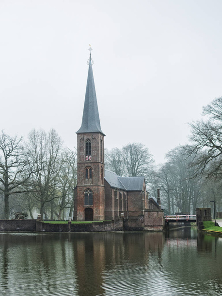 Kasteel De Haar bij Utrecht. Een belangrijke toeristische attractie in Nederland. - Foto, afbeelding