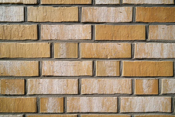 téglából készült ház falazott homlokzata - Fotó, kép